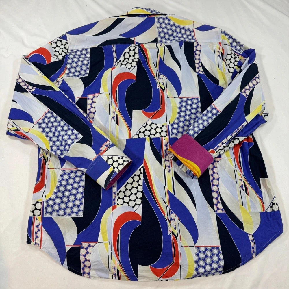 Robert Graham Coco Grove Exclusive Men's 2XL Classic Fit Abstract Camel Print - Picture 7 of 7